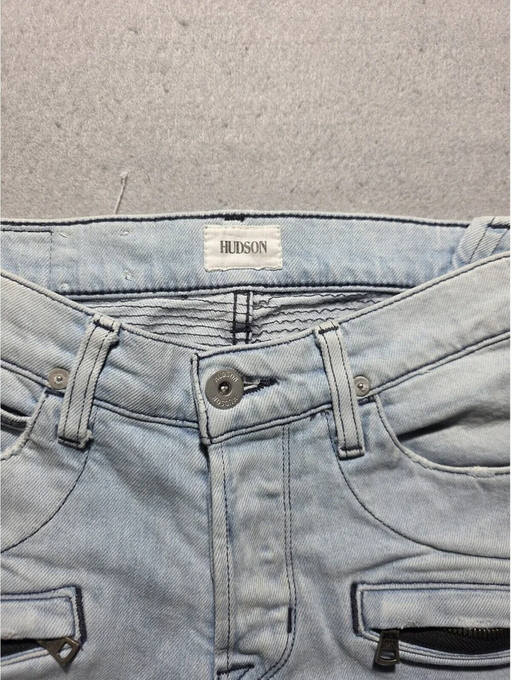 Hudson Jeans Mens Size 29 The Blinder Skinny Biker (M406DFA) Moto Distressed
